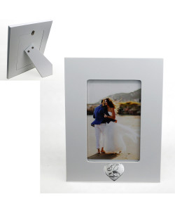 Bomboniera Portafoto Cornice Quadretto Cuore Fedi Nuziali 50 Anniversario D'oro Cinquantesimo Matrimonio 22x17
