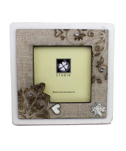 Bomboniera Portafoto Cornice Quadretto Legno Quadrifoglio Albero della Vita Nozze Matrimonio Comunione 