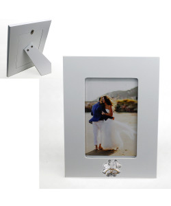 Bomboniera Portafoto Cornice Quadretto Quadrifoglio 50 Anniversario Nozze Matrimonio D'oro Cinquantesimo 22x17 cm