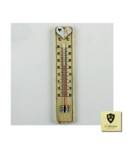 Bomboniera Termometro Ambiente Cuore in Legno Bianco da parete utile