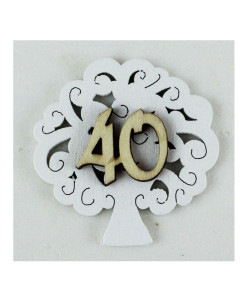 Calamita Albero della Vita 40 Quarantesimo Compleanno Nozze Anniversario Confettata Segnaposto
