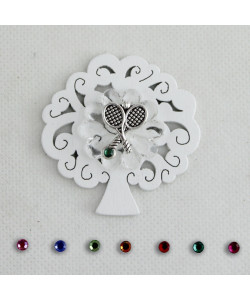 Calamita Albero della Vita e Blasone in Cristallo Coppia Racchette Racchetta Tennis Laurea in Scienze Motorie Confettata Segnaposto