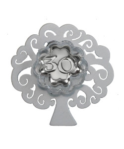 Calamita Albero della Vita e Blasone in Cristallo Quadrifoglio 30 Anniversario Nozze Trentesimo Compleanno Diffusore Profumo Ambienti