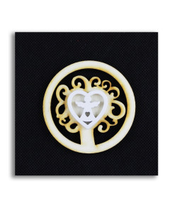 Calamita Albero della Vita in legno Bianco con Angelo Angioletto Cuore Confettata Segnaposto