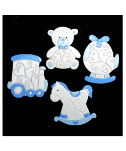 Calamita in Legno Cavallo a Dondolo Trenino Aereo Orsetto Nascita Bimbo Battesimo Compleanno