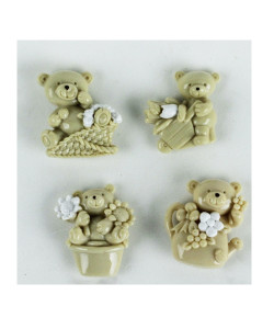 Calamita Magnete Animaletti Animali Orso Orsetto Orsacchiotto Portafortuna Segnaposto Confettata