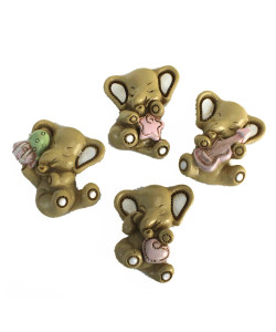 Calamita Magnete Elefante Elefantino Rosa Stella Sole Luna Nascita Bimba Battesimo Segnaposto Pensierino Confettata