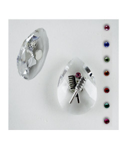 Calamita Magnete in Cristallo Pettine Spazzola Parrucchiere Hair Stylist Confettata Segnaposto