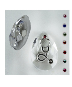 Calamita Magnete in Cristallo Fonendoscopio Stetoscopio Medico Laurea Medicina e Chirurgia Confettata Segnaposto