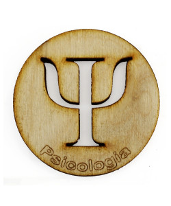 Calamita Magnete Tonda in legno Laurea in Psicologia Segnaposto Pensierino Confettata