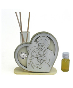 Profumatore Cuore in legno Quadrifoglio Calice Sacra Famiglia Nozze Anniversario Diffusore Profumo