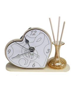 Orologio Profumatore in Vetro Soffiato con Chiave Di Sol Musica Comunione Scrivania Diffusore