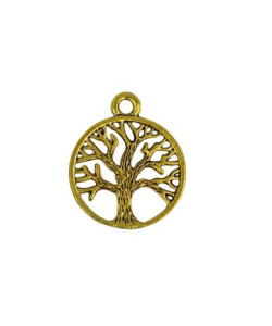 Ciondolo Ciondoli Charm Charms Albero della Vita Oro Piccolo Life Tree Confettata Fai da Te