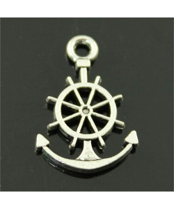 Ciondolo Ciondoli Charm Charms Ancora Timone Mare Confettata Fai da Te
