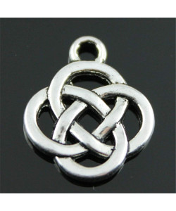 Ciondolo Ciondoli Charm Charms Intreccio Nodo dell'Amore Confettata Fai da Te