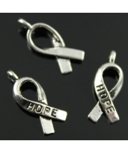 Ciondolo Ciondoli Charm Charms Ribbon Nastro Cancro Aids Speranza Confettata Fai da Te