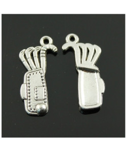 Ciondolo Ciondoli Charm Charms Sacca Mazza da Golf Confettata Fai da Te