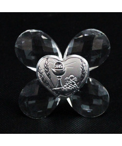 Icona in cristallo Quadrifoglio per Comunione