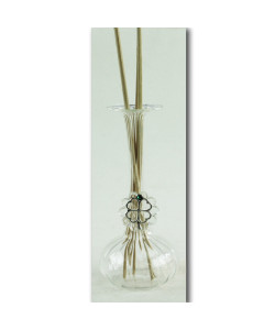 Diffusore in vetro soffiato e cristallo Quadrifoglio Portafortuna Bottiglia Profumatore 