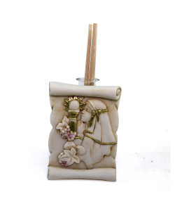 Diffusore Profumatore in Vetro e Resina Pergamena Bambina in preghiera Prima Comunione