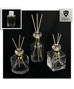 Diffusore Profumatore Oro Gold con Anello Blasone in cristallo Bottiglia Profumo Ambiente