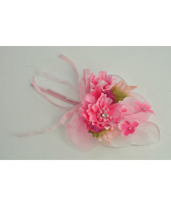 Fiori Finti Peonia Rosa con Strass Rametto e Foglie Racchette Portaconfetti Applicazioni Fai Da Te 