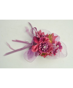 Fiori Finti Rosa con Strass Rametto e Foglie Racchette Portaconfetti Applicazioni Fai Da Te Fucsia