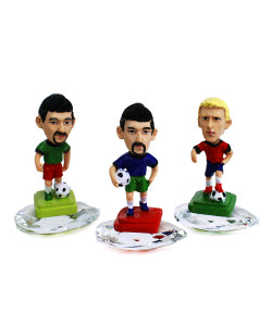 Icona in cristallo e Resina Giocatore Calciatore Calcio Football Battesimo Comunione Compleanno Battesimo Segnaposto