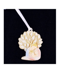 Magnete Calamita Albero della Vita in Resina con Sacra Famiglia Confettata Segnaposto
