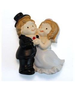 Magnete Calamita Coppia Sposi Sposini Innamorati Nozze Matrimonio Anniversario Segnaposto Pensierino
