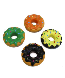 Magnete Calamita Moderna Design Tondo Ciambella Colorata Donuts Compleanno Nascita Confettata