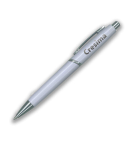 Penna a sfera scatto Personalizzata per Santa Cresima Argento Confettata Segnaposto