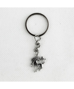 Portachiavi Ciondolo in Metallo con Cavallo Confettata Segnaposto