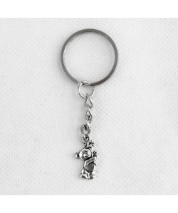 Portachiavi Ciondolo in Metallo con Orso Orsetto Orsacchiotto Confettata Segnaposto