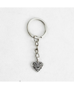 Portachiavi Ciondolo in Metallo Cuore Cuoricino Coppia Confettata Segnaposto Nozze