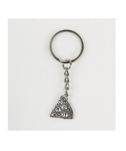 Portachiavi Ciondolo in Metallo Trancio di Pizza Pizzeria Pizzaiolo Confettata Segnaposto