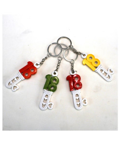 Portachiavi Ciondolo in Resina Chiave Festa 18 Anni Diciottesimo Compleanno Confettata Colorato