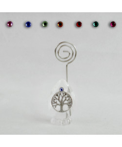 Portafoto Memo Clip in Cristallo con Albero della Vita Confettata Segnaposto