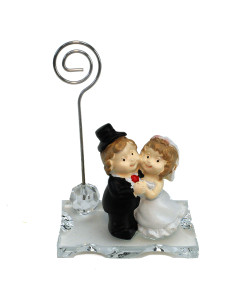 Portafoto Memo Clip in Cristallo Sposi Sposini Innamorati Nozze Matrimonio Confettata Segnaposto