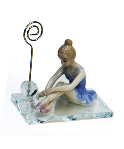 Portafoto Profumatore in vetro con Icona Porcellana Ballerina Dance Musica Battesimo Comunione Diffusore Profumo Ambienti
