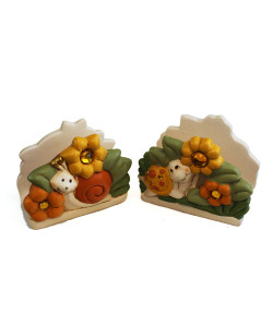 Portatovaglioli Porcellana Tazzina Fiori Animaletti Matrimonio Nozze Cucina 