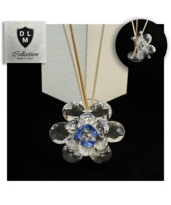 Profumatore Fiore in Cristallo Diffusore per Ambienti Profumo Matrimonio Battesimo Comunione