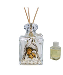 Profumatore in Cristallo con Campana Sacra Famiglia Diffusore per Ambienti Profumo Battesimo Comunione Matrimonio