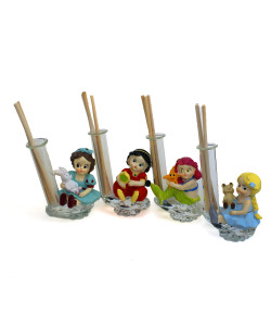 Profumatore in cristallo e Resina Principesse Baby Sirena Nascita Bimba Battesimo Diffusore Profumo Ambienti