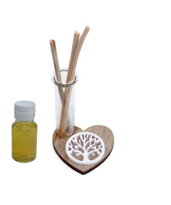 Profumatore in legno con Cuore Albero della Vita Nozze Matrimonio Comunione Diffusore Ambienti