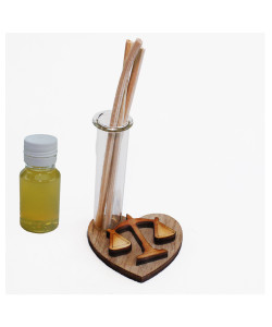 Profumatore in legno con Cuore Laurea in Giurisprudenza Avvocato Bilancia Diffusore Ambienti