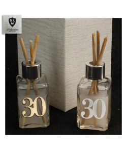 Profumatore in Vetro 30 Trentesimo Compleanno Anniversario di Nozze in legno Diffusore per Ambienti Profumo