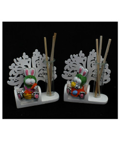 Profumatore in Vetro Albero della Vita con Coniglio Coniglietto Femminuccia Nascita Battesimo Diffusore Profumo 