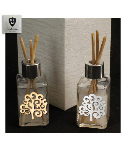 Profumatore in Vetro con Albero della Vita Life Tree in legno Diffusore per Ambienti Profumo