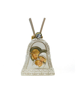 Profumatore in Vetro con Campana Campanella in resina Sacra Famiglia Madonna Punto Luce Comunione Nascita Battesimo Diffusore per Ambienti Profumo